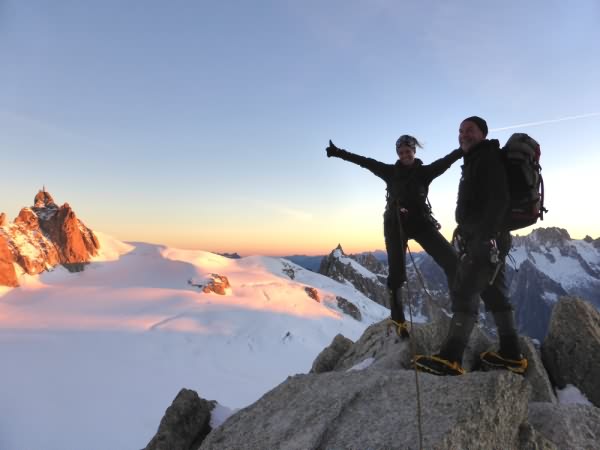 Alpinisme avec Pierre Pisano Guide de haute montagne Alta-Via à Saint-Gervais Mont Blanc
