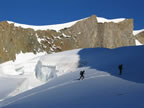 Traversée des Dômes de Miage : Montée au col des dômes