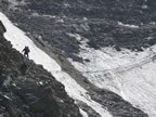 Montée au refuge du Gouter : traversée du grand couloir