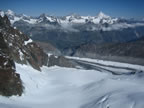 Vue depuis Pollux vers Zermatt