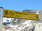 Tête de Valpelline depuis le refuge Aosta