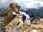 Arête d'accès au refuge Q. Sella