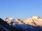 Rimpflischhorn 4199 m, Allalinhorn 4027 m, Alphubel 4206 m