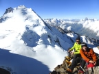 Stecknadelhorn 4241 m, vue sur le Dom 4545 m