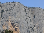photo de parois des falaises des gorges du Verdon