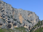 photo de parois des falaises des gorges du Verdon