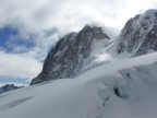Ski alpinisme à l atraversée de la brèche Puiseux glacier du Mont Mallet