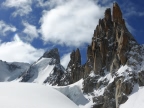 Ski alpinisme à l atraversée de la brèche Puiseux glacier du Mont Mallet