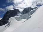 Ski alpinisme à l atraversée de la brèche Puiseux glacier du Mont Mallet