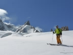 Ski alpinisme à l atraversée de la brèche Puiseux glacier du Mont Mallet