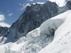 Ski alpinisme à l atraversée de la brèche Puiseux glacier du Mont Mallet