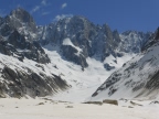 Ski alpinisme à l atraversée de la brèche Puiseux glacier du Mont Mallet