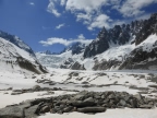 Ski alpinisme à l atraversée de la brèche Puiseux glacier du Mont Mallet