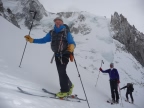 Ski alpinisme à l atraversée de la brèche Puiseux glacier du Mont Mallet