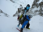 Ski alpinisme à l atraversée de la brèche Puiseux glacier du Mont Mallet